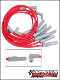 MSD-31329  MSD  8.5mm Super Conductor Spark Plug Lead Set, Red, Multi-Angle Boots, Ford 351 Windsor